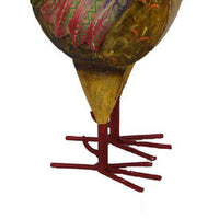 Decorative Painted Metal Rooster Figurine, Multicolor Metal, 19 Inch -BM334989