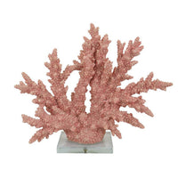 Coral Tabletop Decoration, Pink Resin with Acrylic Base, 13 Inch -BM334992