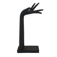 Hand Sculpture Accent Figurine, Contemporary Black Resin, 17 Inch -BM334995