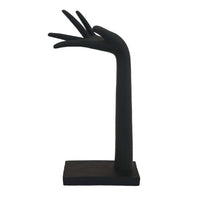 Hand Sculpture Accent Figurine, Contemporary Black Resin, 17 Inch -BM334995