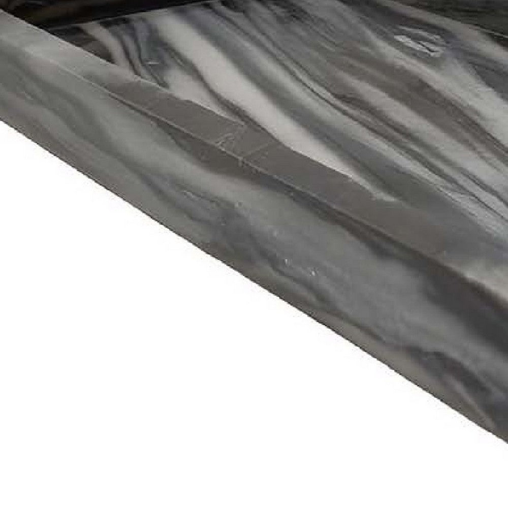 Myla Decorative Marble Tray, Unique Veining Patterns Gray, 14 Inch -BM334998