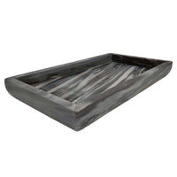 Myla Decorative Marble Tray, Unique Veining Patterns Gray, 14 Inch -BM334998