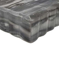 Myla Decorative Marble Tray, Subtle Gray Scalloped Edges, 14 Inch -BM335000