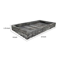 Myla Decorative Marble Tray, Subtle Gray Scalloped Edges, 14 Inch -BM335000