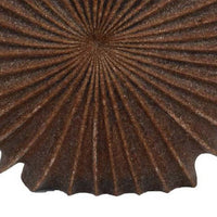 Accent Vase, Dark Brown Resin, Sunburst Pattern Textured, 14 Inch -BM335003