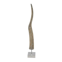Linaa Decorative Antler Horn, Brown Resin Clear Acrylic Base, 32 Inch -BM335010