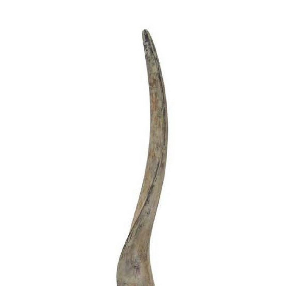 Linaa Decorative Antler Horn, Brown Resin Clear Acrylic Base, 32 Inch -BM335010