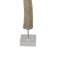 Linaa Decorative Antler Horn, Brown Resin Clear Acrylic Base, 32 Inch -BM335010