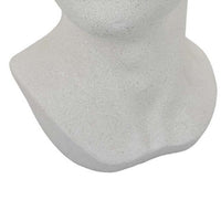 Head Statuette Tabletop Decor, White Resin, Fragmented Bust, 11 Inch -BM335011