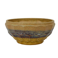 Decorative Bowl, Brown, Gray Ceramic, Intricate Geometric 12 Inch -BM335017