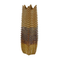 Decorative Vase, Brown, Gray Ceramic Undulating Pattern, 20 Inch -BM335018