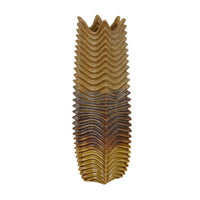 Decorative Vase, Brown, Gray Ceramic Undulating Pattern, 20 Inch -BM335018