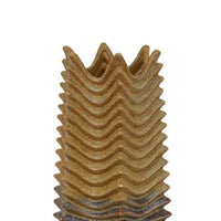 Decorative Vase, Brown, Gray Ceramic Undulating Pattern, 20 Inch -BM335018
