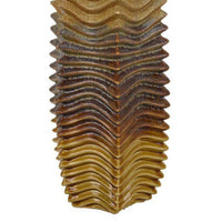 Decorative Vase, Brown, Gray Ceramic Undulating Pattern, 20 Inch -BM335018
