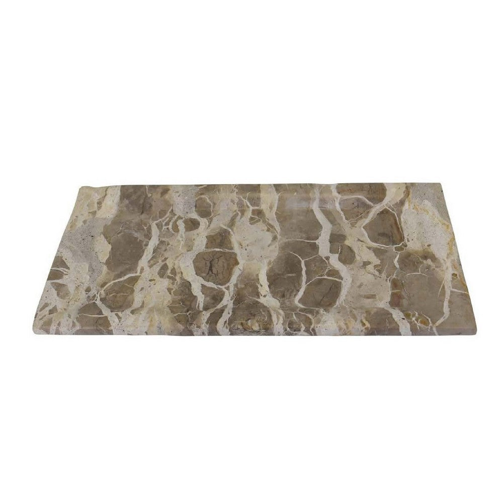 Decorative Accessory Tray, Capri Beige and Gray Marble Finish, 16 Inch -BM335023