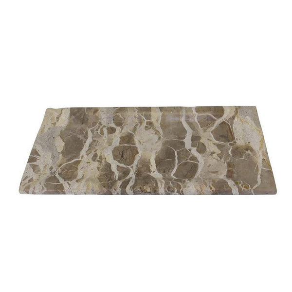 Decorative Accessory Tray, Capri Beige and Gray Marble Finish, 16 Inch -BM335023