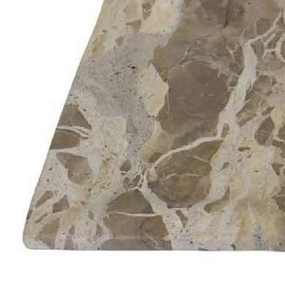 Decorative Accessory Tray, Capri Beige and Gray Marble Finish, 16 Inch -BM335023
