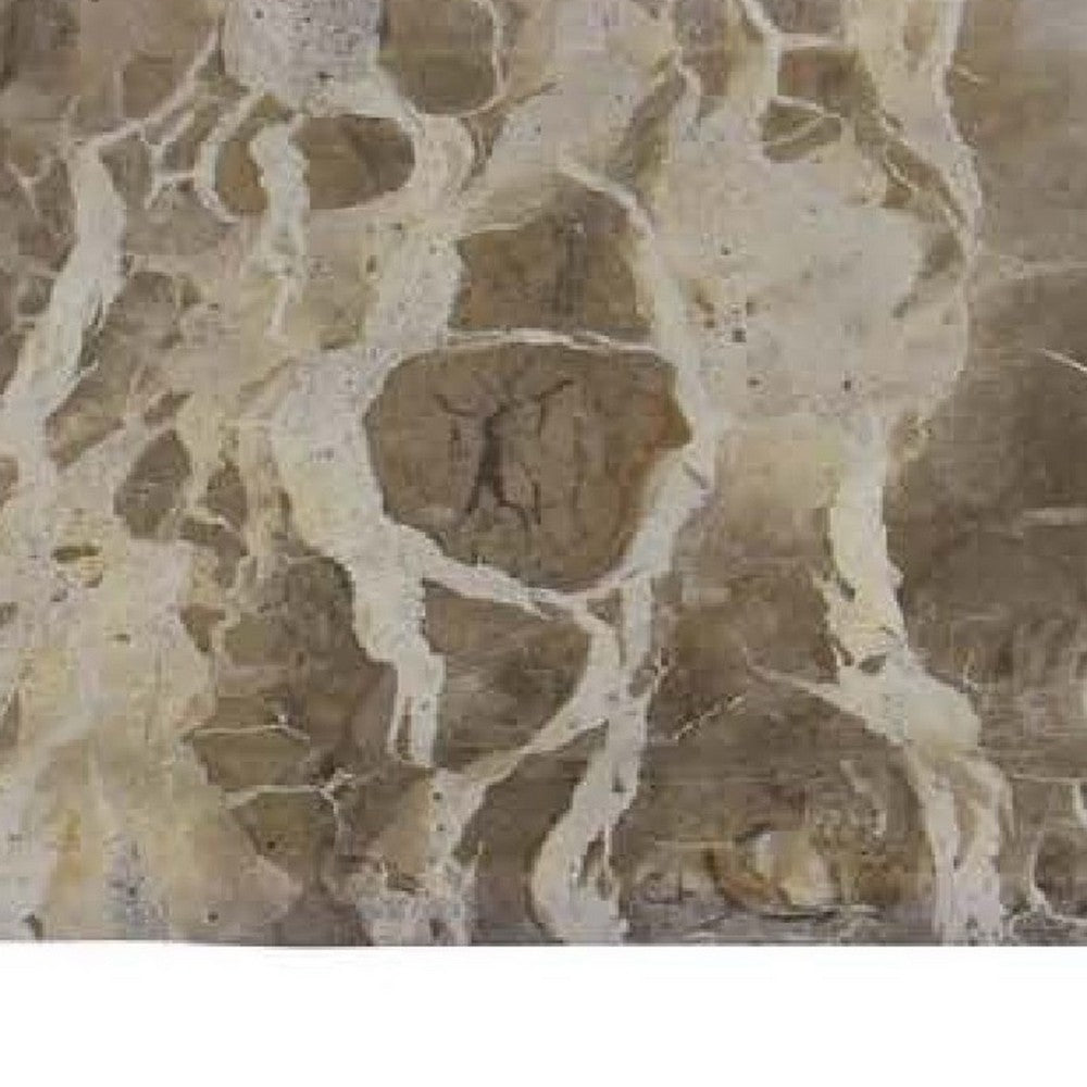 Decorative Accessory Tray, Capri Beige and Gray Marble Finish, 16 Inch -BM335023