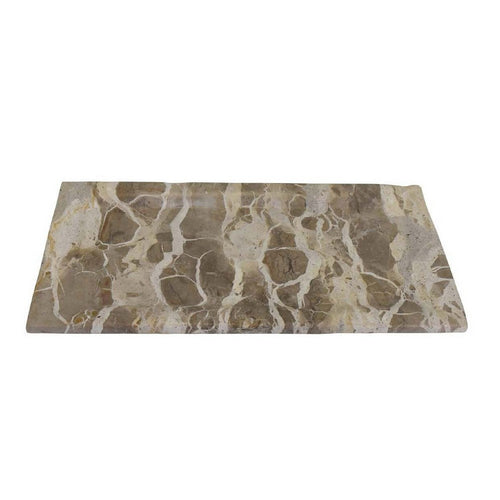 Decorative Accessory Tray, Capri Beige and Gray Marble Finish, 16 Inch -BM335023