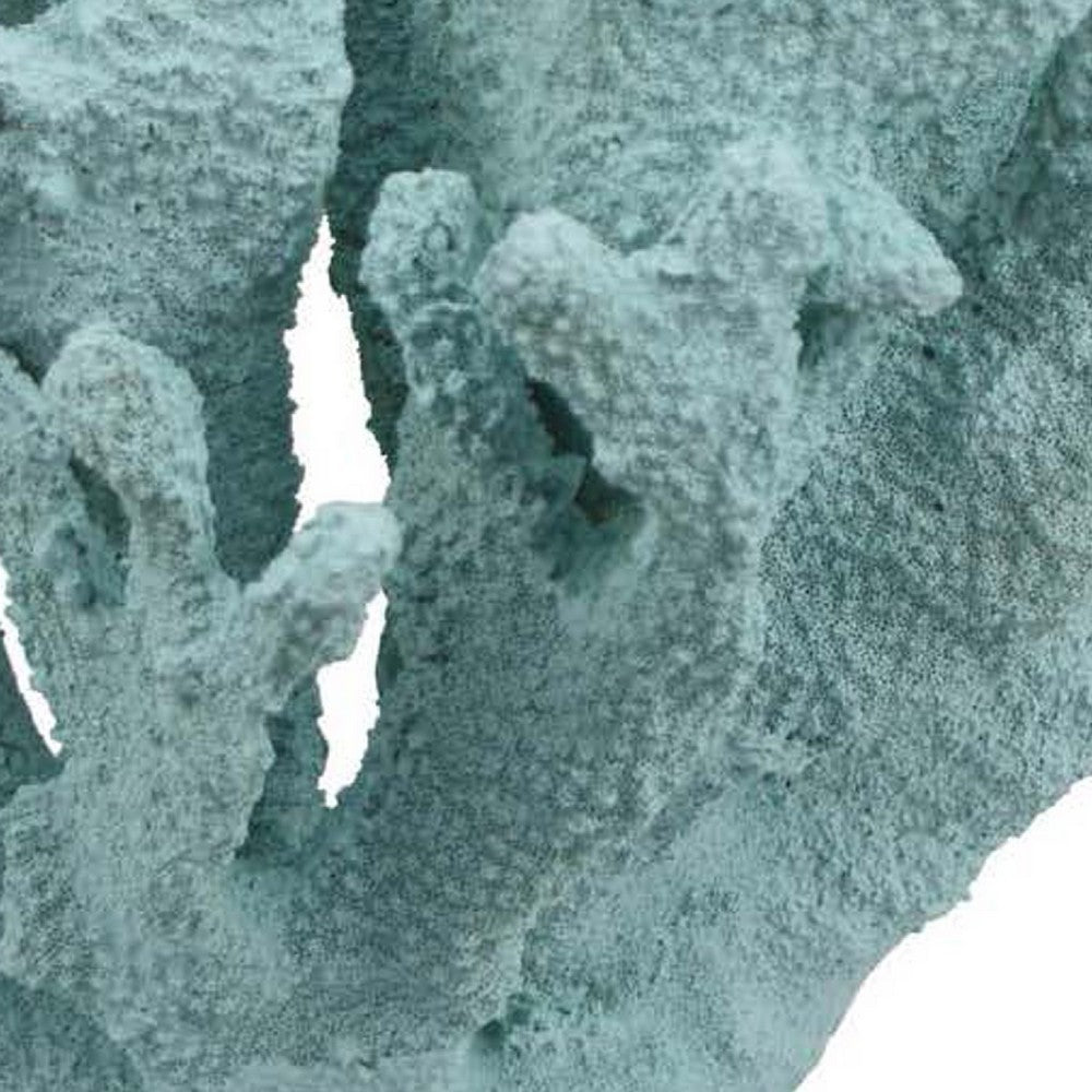 Manala Coral Sculpture with Clear Acrylic Base, Blue Resin 12 Inch -BM335028
