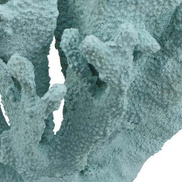 Manala Coral Sculpture with Clear Acrylic Base, Blue Resin 12 Inch -BM335028
