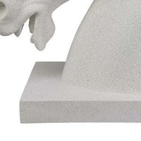 Amey Horse Head Sculpted Bookends Set of 2, White Stone Finish Resin -BM335033