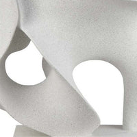 Ramya Abstract Accent Decor, Flowing Lines and Curves, White Resin -BM335035