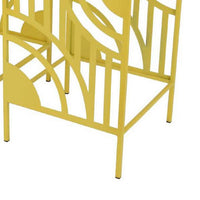 Percy Plant Stand Table Set of 2, Marble Top, Gold Metal 26, 24 Inch -BM335040
