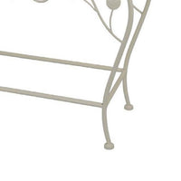 Philip Plant Stand Table, Scrolled Vine Details, Curved White Metal -BM335066