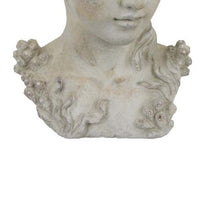 Lewis Bust Planter with Sea Life and Coral Patterns, White Terracotta -BM335086