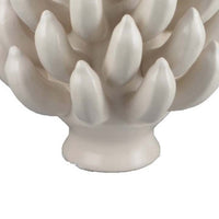 Joseph Accent Vase with Tiered Flame Accents, Ivory Ceramic 11 Inch -BM335099