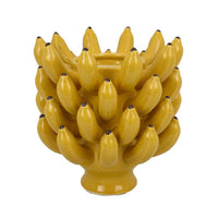 Joseph Accent Vase with Tiered Banana Accents, Yellow Ceramic 11 Inch -BM335101