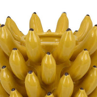 Joseph Accent Vase with Tiered Banana Accents, Yellow Ceramic 11 Inch -BM335101