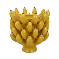 Joseph Accent Vase with Tiered Banana Accents, Yellow Ceramic 11 Inch -BM335101