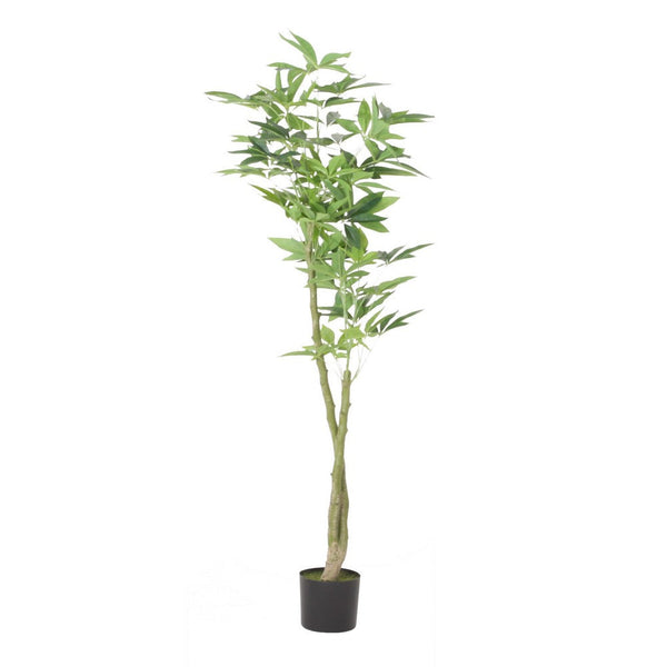 Leso Artificial Pachira Money Plant Hand Shaped Green Leaves 63 Inch  -BM335128