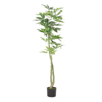 Leso Artificial Pachira Money Plant Hand Shaped Green Leaves 63 Inch  -BM335128