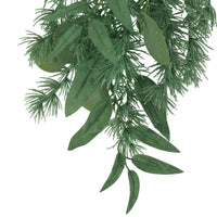 Artificial Teardrop Hanging Wreath, Realistic Green Leaves 33 Inch -BM335129