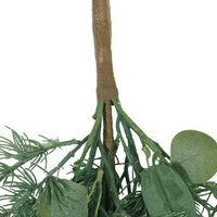 Artificial Teardrop Hanging Wreath, Realistic Green Leaves 33 Inch -BM335129