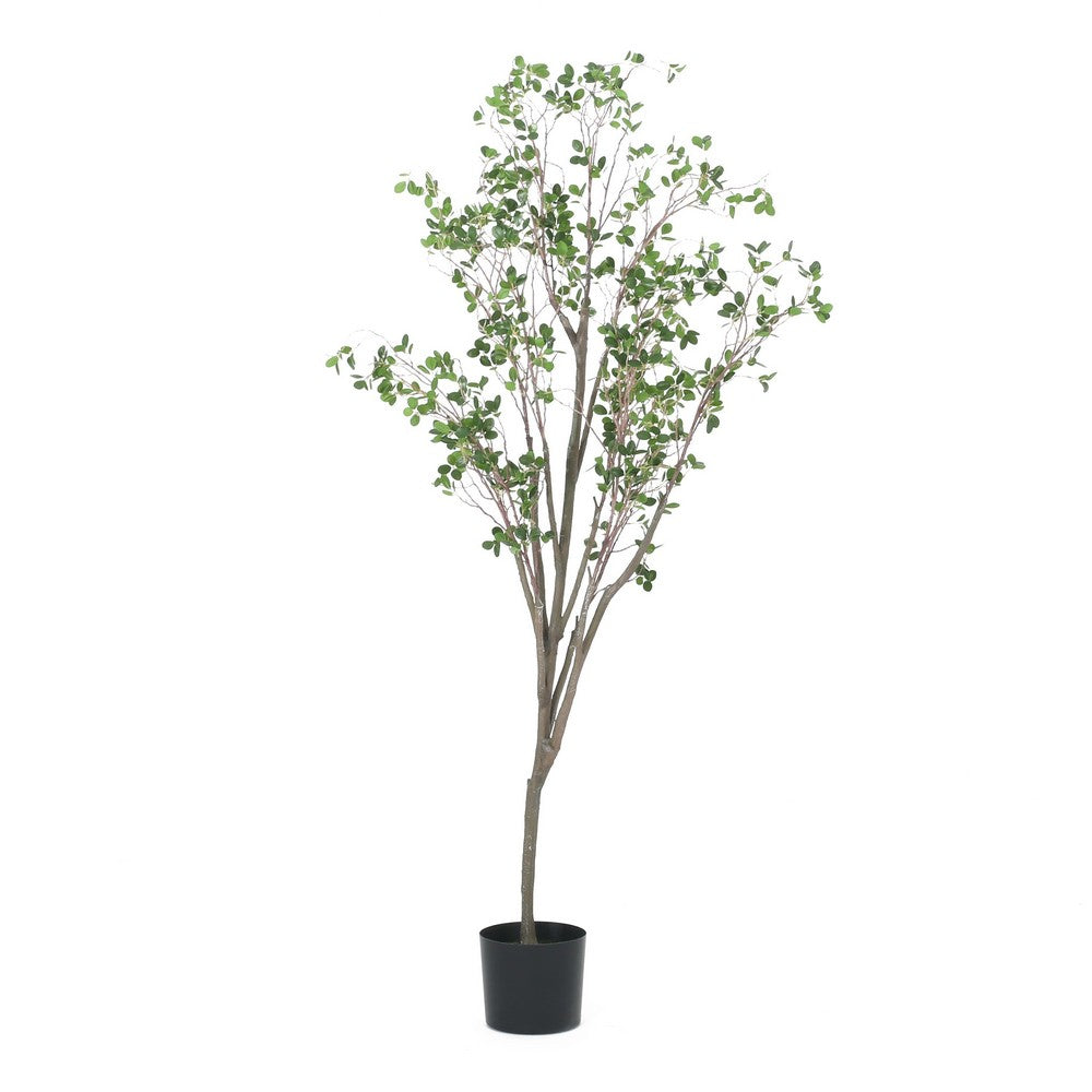 Deso Artificial Milan Leaf Bonsai, Rich Green Oval Leaves 71 Inch -BM335130