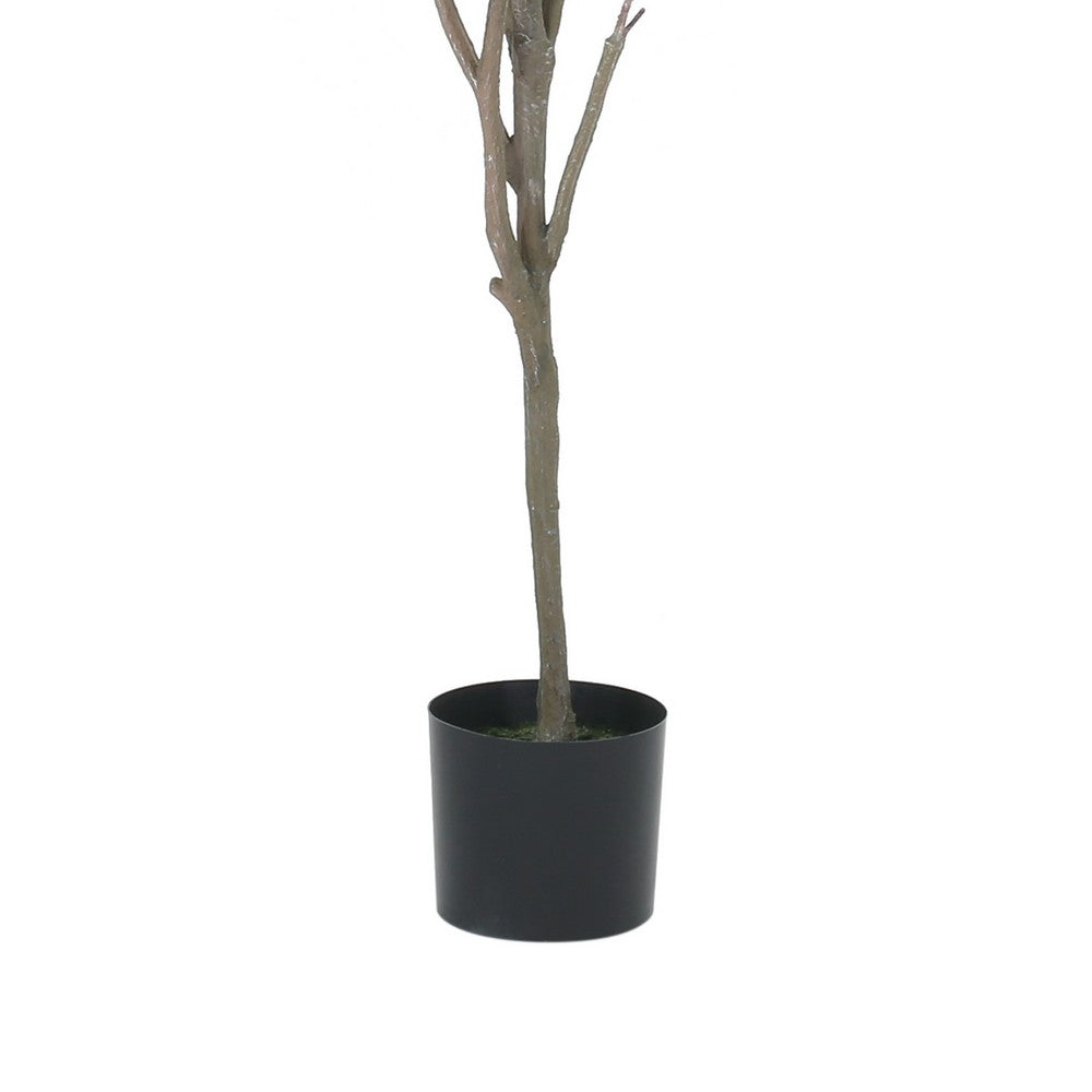 Deso Artificial Milan Leaf Bonsai, Rich Green Oval Leaves 71 Inch -BM335130