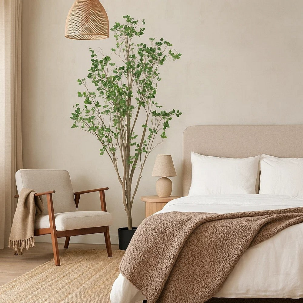 Deso Artificial Milan Leaf Bonsai, Rich Green Oval Leaves 71 Inch -BM335130