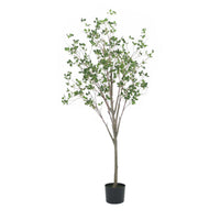 Deso Artificial Milan Leaf Bonsai, Rich Green Oval Leaves 59 Inch -BM335139