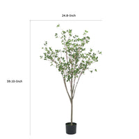 Deso Artificial Milan Leaf Bonsai, Rich Green Oval Leaves 59 Inch -BM335139