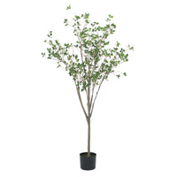 Deso Artificial Milan Leaf Bonsai, Rich Green Oval Leaves 59 Inch -BM335139