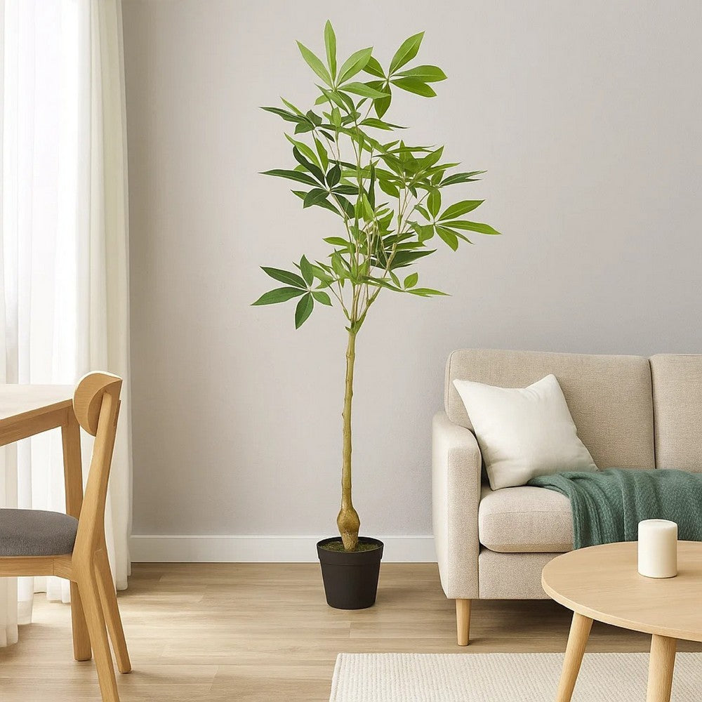 Leso Artificial Macrocarpa Plant, Hand Shaped Green Leaves 47 Inch  -BM335140