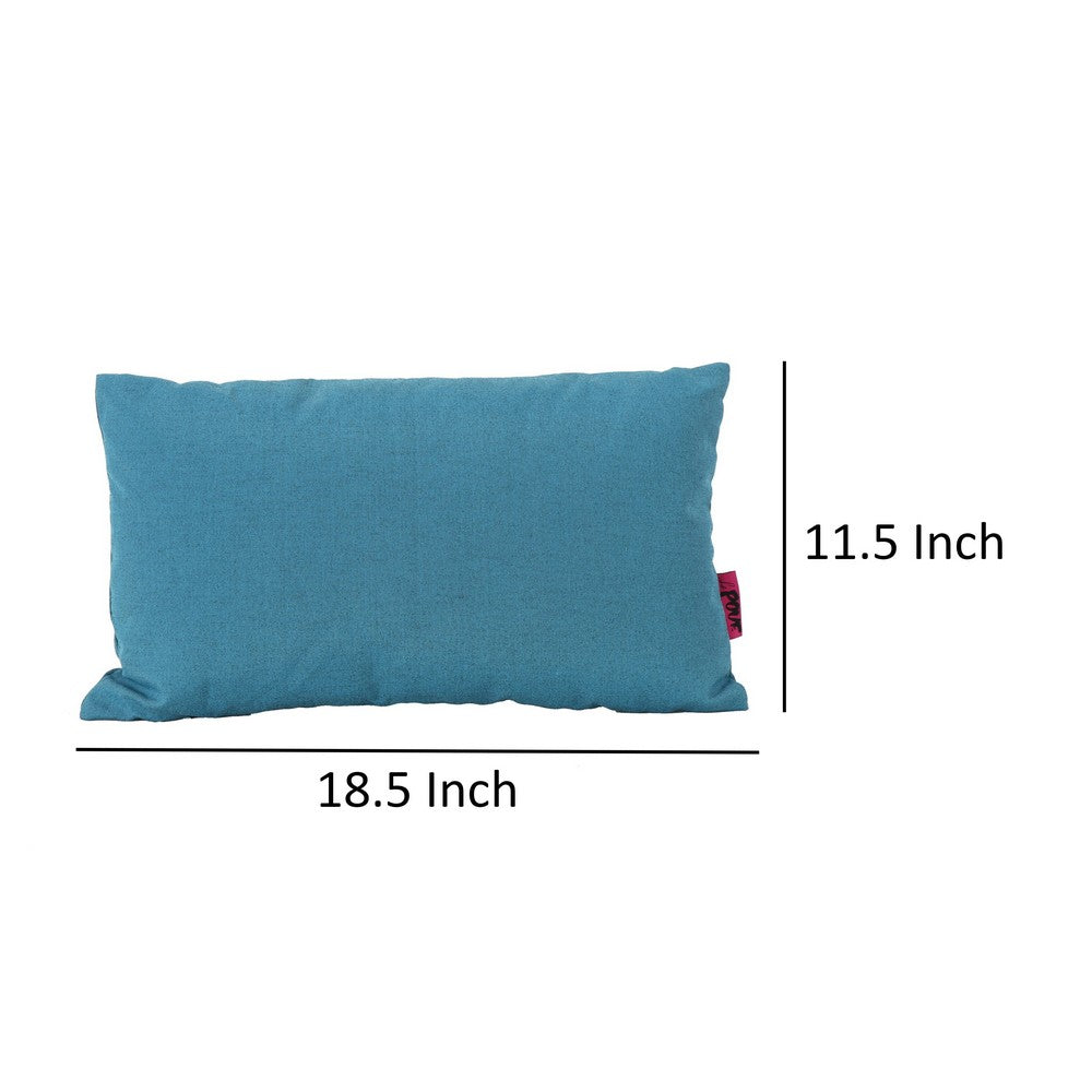 Lomi Lumbar Throw Pillow Set of 2, Modern Teal Green, 12 x 19 Inch -BM335145