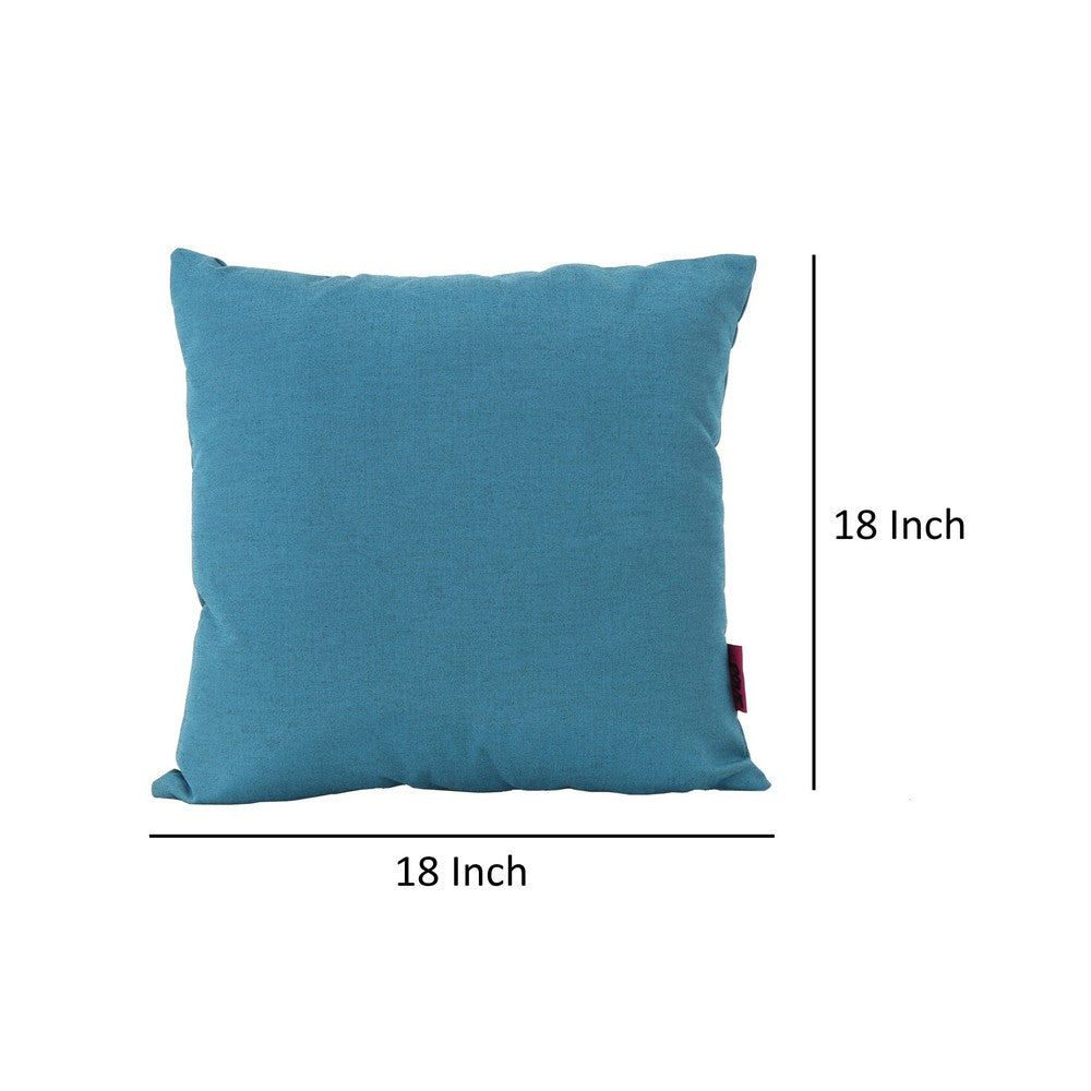 Lomi Decorative Pillow Set of 2, Contemporary Teal Blue, 18 Inch -BM335148