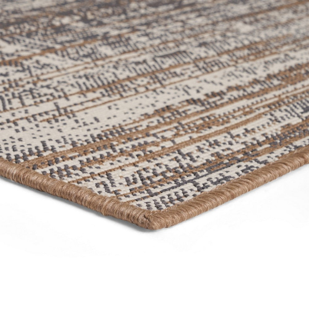 Ina 5 x 7 Outdoor Small Area Rug, Handcrafted Details, Woven Gray -BM335150