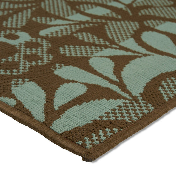Monis 5 x 8 Outdoor Small Area Rug, Brown Machine Woven -BM335172