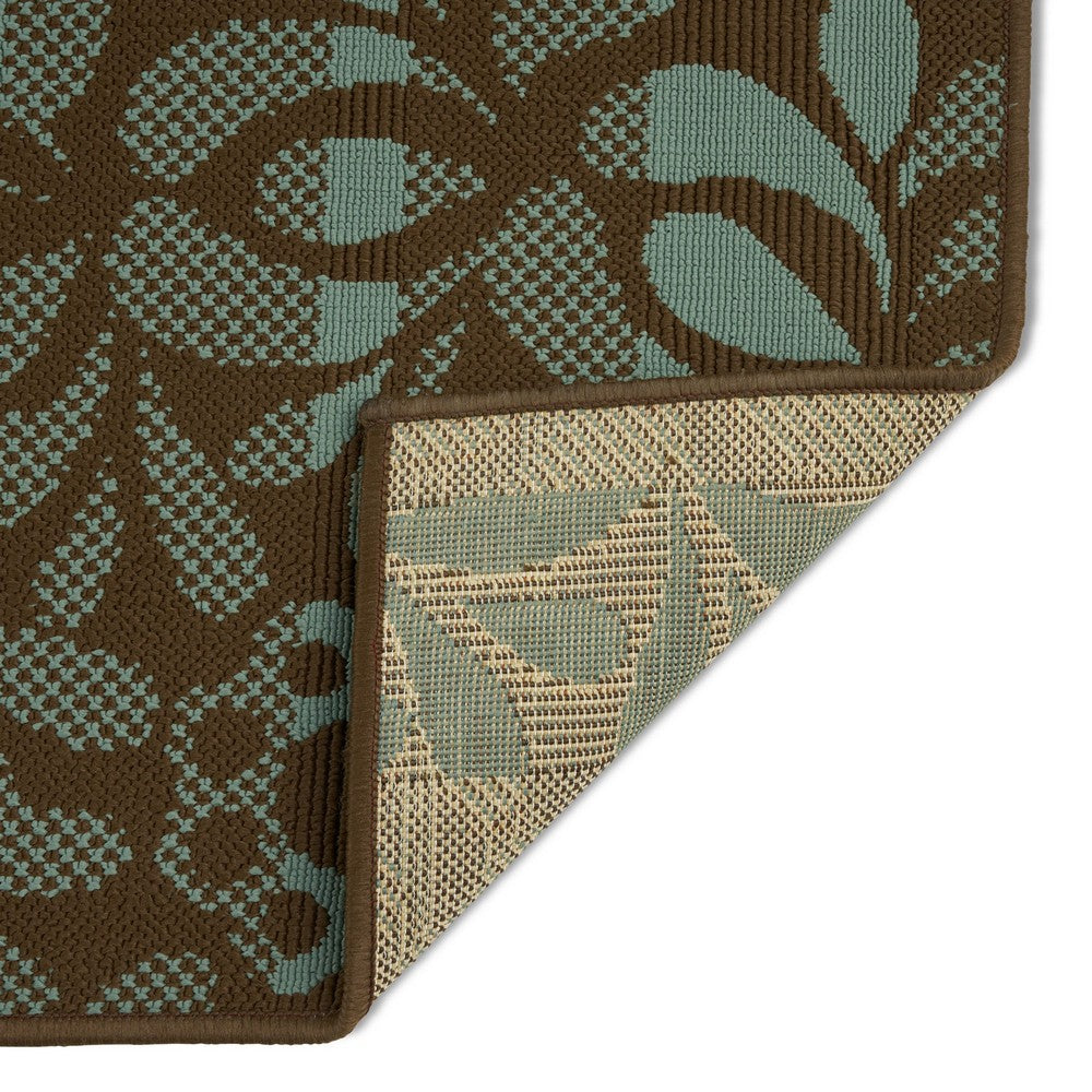 Monis 5 x 8 Outdoor Small Area Rug, Brown Machine Woven -BM335172